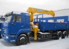 Бортовой автомобиль камаз 65117 с кму г/п 7т,вылет 19м.